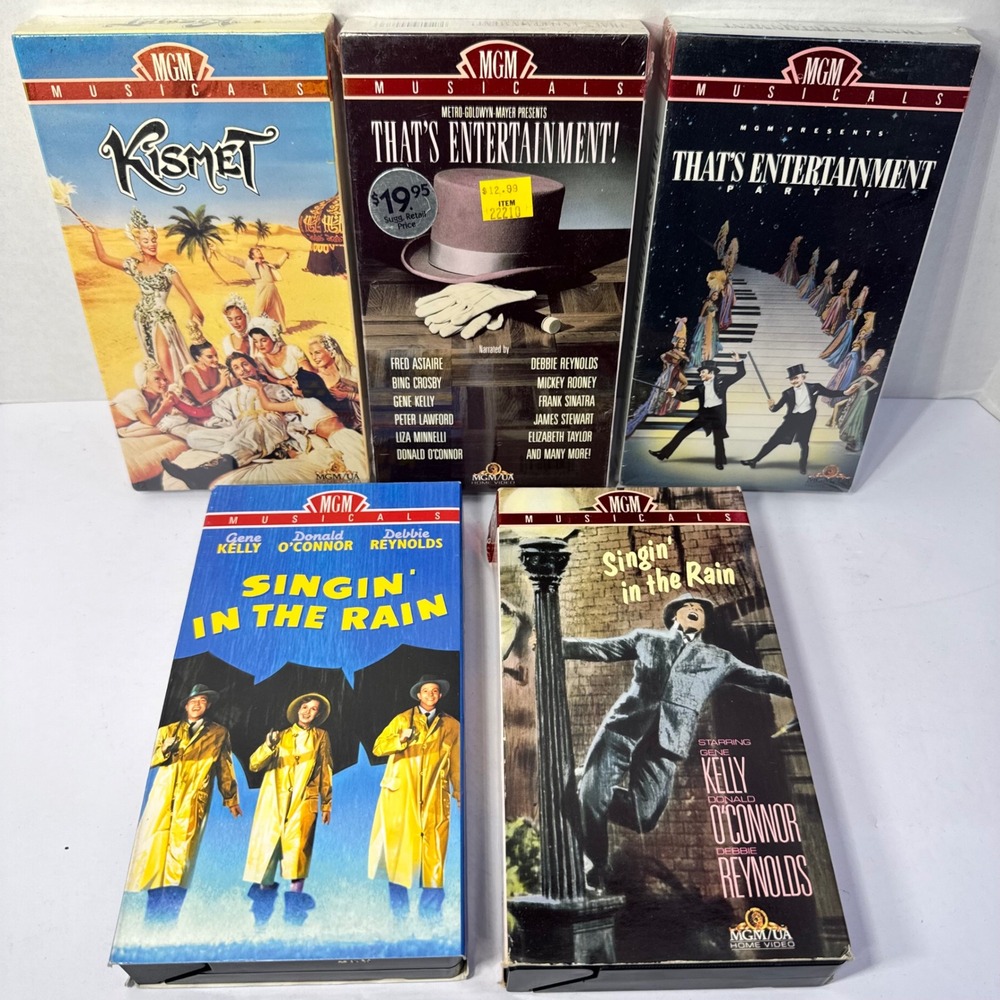 Vintage MGM Musicals VHS Tape Movie Classics Bundle of Five - 3 Sealed, 2 Used
